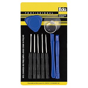 Jogo Chave P/conserto Celular 10 Pcs 9yx Eda