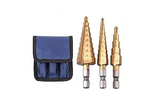 Jogo de Broca Escalonada 3 Pecas 3 X 20mm Bom-5020