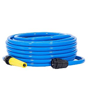 Kit Mangueira Jardim 15m Azul Popflex Lisa Olicar