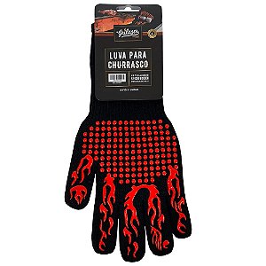 Luva Anti-chamas para Churrasco 360x175mm Coton-silicone