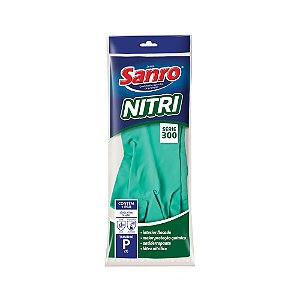 Luva Nitrilica Verde S/forro P Sanro