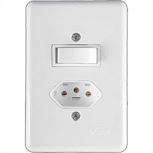 Modulo Embutir 1 Interruptor Simples + Tomada 10a Stylus Ilumi