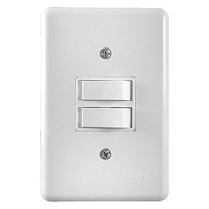 Modulo Embutir 2 Interruptores Simples 6a Stylus Ilumi