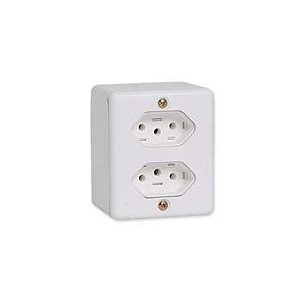 Modulo Sobrepor 2 Tomadas 10a 2p+t Ilumi