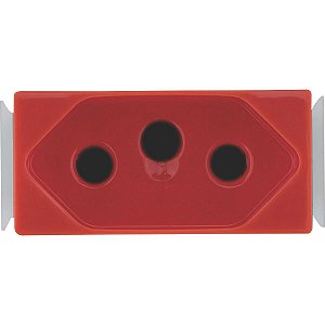 Modulo Tomada 2p+t 20a/250v Modular Aria Vermelha