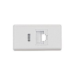 Modulo Tomada para Telefone Rj11 Modular Liz Branca