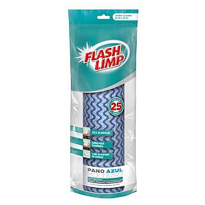 Pano Limpeza Mult Azul Rolo C/ 25 Flashlimp