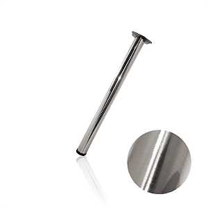 Pe Metalico P/ Mesa 60mm X 75cm P/ 75kg Acetinado