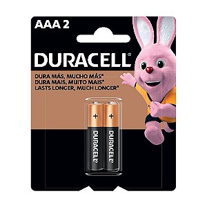 Pilha Alcalina Aaa Palito 2 Un Duracell