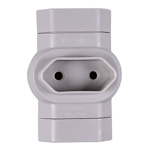 Pino 2 Saidas T 2p 10a Cinza Tramontina