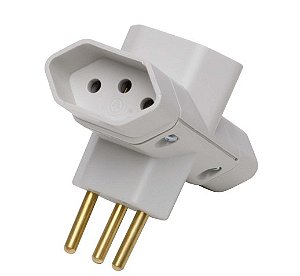 Pino 3 Saidas T 2p+t 10a Cinza Ilumi