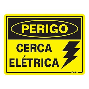 Placa Sinal Poliestireno 15x20 "perigo Cerca Eletrica