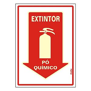 Placa Sinal Pvc 20x30" Extintor Po Qu"fl