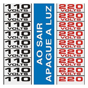 Placa Sinalizacao Aluminio  01,5x3,5 "110v/220v" 18 Pecas