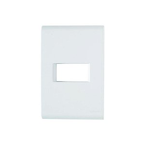 Placa/suporte 4x2 1 Posto Horizontal Liz Branca
