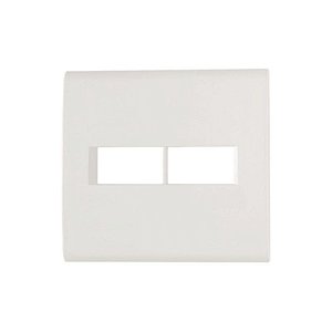 Placa/suporte 4x4 2 Postos Horizontal Liz Branca