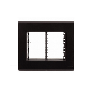 Placa/suporte 4x4 6 Postos Liz Grafite