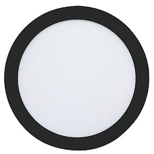 Plafon Embutir 25w Preto Redondo 6500k