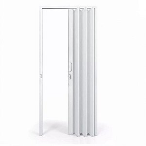 Porta Sanfonada Pvc 96cmx2,10 Branco Neve Plasflex