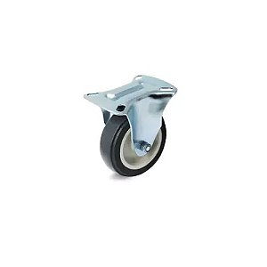 Rodizio Fixo Placa 4" 80kg Eco Preto Rodiline