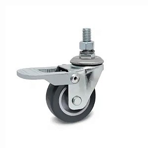 Rodizio Giratorio Parafuso 2" 30kg C/freio Schioppa