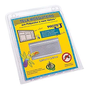 Tela Mosquiteiro Poliester  C/velcro 1,25x1,25 Branca