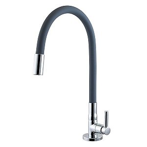 Torneira Cozinha Mesa B. Movel e Flex. 5/8" Grey Vitacor 1/4v Alfa
