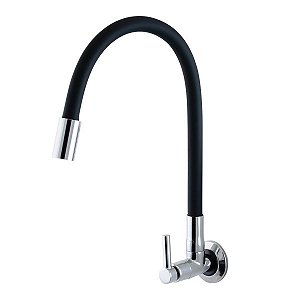 Torneira Cozinha Prd. B. Movel e Flex. 5/8" Black Vitacor 1/4v Alfa