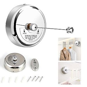 Varal Automatico 2,8m Redondo Aco Inox