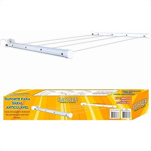 Varal Dobravel Parede 50cm Branco Hayner