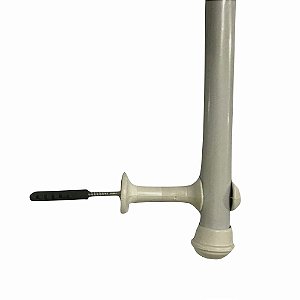 Varao Cortina Grosso 3m Branco C/ Suporte