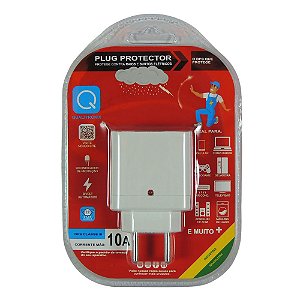 Protetor Surto Plug 2p 10a Branco Qualitronix