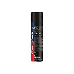 Spray Geral Preto Brilhante 400ml Chemicolor