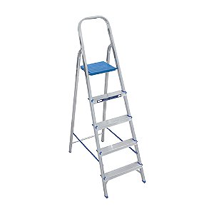 Escada Aluminio 5 Degraus Uso Domestico Alumasa