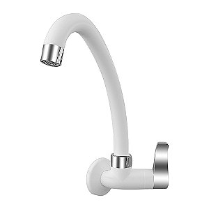 Torneira Parede Bica Movel Abs Orquidea Branca Cromada