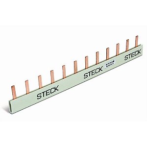 Barramento Pente DIN Monofásico 80 A 12 Polos 220/440 V 1x12 P Steck