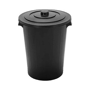 Lixeira com Tampa 60l Rd Black 242