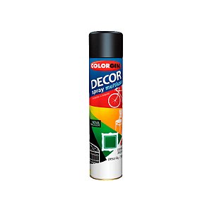 Spray Geral Preto Fosco Decor 8711 Colorgin