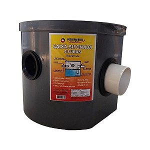 Caixa de Inspecao de Poliestireno 300x250mm - 4 Furos - sem Tampa