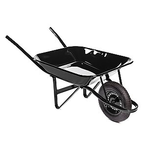 Carrinho de Mão para Pedreiro 60 L 728-E com Pneu com Câmara ? Preto ? Metalpama