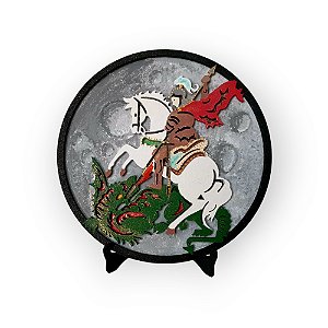 Mandala São Jorge 20cm - MDF