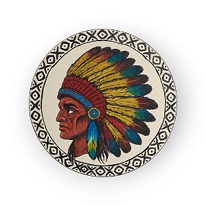 Mandala Caboclo Pintada a Mão MDF Decorativa