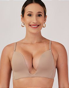 Sutiã Bojo Decote Profundo Magico Push Up Efeito Silicone