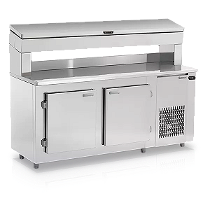 REFRIGERADOR BALCAO FRIGORIFICO GBPZ-190 TAl 220V ACO INOX 4- GELOPAR