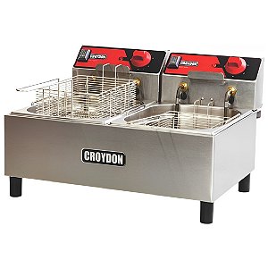 FRITADEIRA ELETRICA BANCADA OLEO 2 CUBAS FC 2B 220V - CROYDON