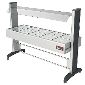 BALCAO TERMICO BTE-10 SL-AI/PR TAMPA INOX - GASTROMAQ