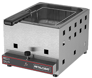 FRITADEIRA A GAS FRCG-3 1 CUBA 3L BAIXA PRESSAO - METALCUBAS