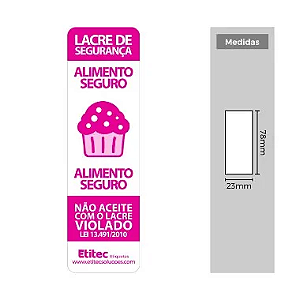 ETIQUETA RT-463 78X23 COUCHE LACRE CONFEITARIA C/ 1000