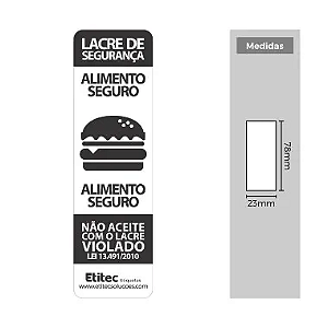 ETIQUETA RT-463 78X23 COUCHE LACRE HAMBURGUERIA C/ 1000