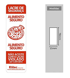 ETIQUETA RT-463 78X23 COUCHE LACRE PIZZARIA C/1000